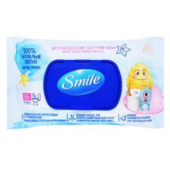 Туалетний папір вологий Smile дитячий 44шт