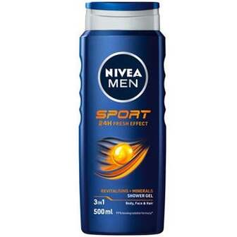 Гель для душу Nivea Men Sport 3в1 для тіла, обличчя та волосся 500мл