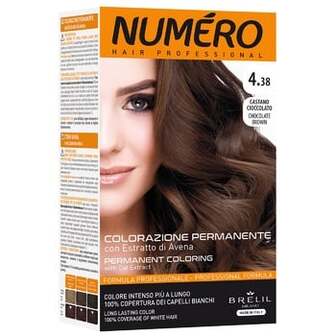 Фарба для волосся Brelil Professional Numero 4.38 Chocolate brown Гіркий шоколад 140мл