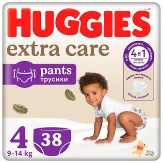 Підгузки-трусики Huggies Extra Care 4 9-14кг 38шт