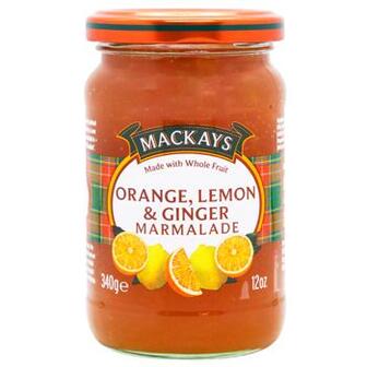 Конфітюр Mackays апельсин та лимон з імбиром 340г