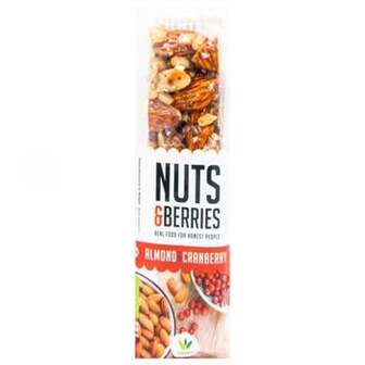 Батончик Nuts&Berries мигдаль+журавлина органічний 30г