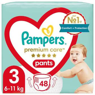 Підгузки-трусики Pampers Premium Care Pants розмір 3 Midi 6-11 кг 48шт