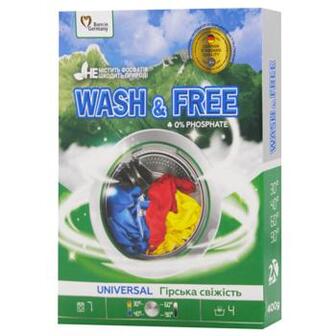 Пральний порошок Wash&Free Гірська свіжість 400г