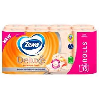 Туалетний папір Zewa Deluxe Персик 3-шаровий 16шт