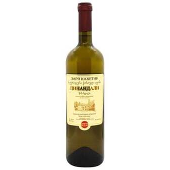 Вино Зоря Кахетії Цинандалі біле сухе 12-13% 0,75л
