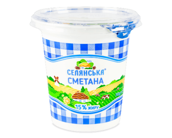 Сметана «Селянська» 15%, 300г (300г)