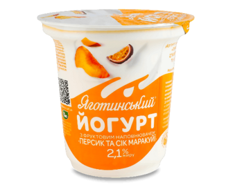 Йогурт Яготинський персик та сік маракуї 2,1%, 260г