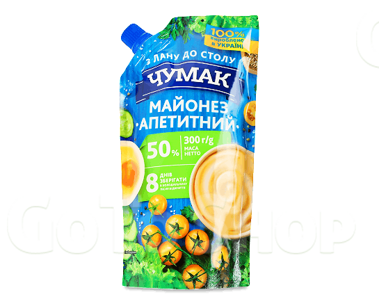 Майонез «Чумак» «Апетитний» 50%, 300г