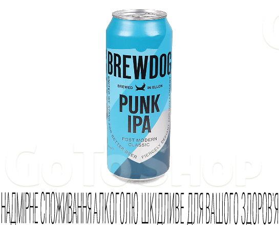 Пиво BrewDog Punk IPA світле з/б, 0,5л