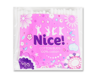 Палички ватні Nice! косметичні, 100шт/уп