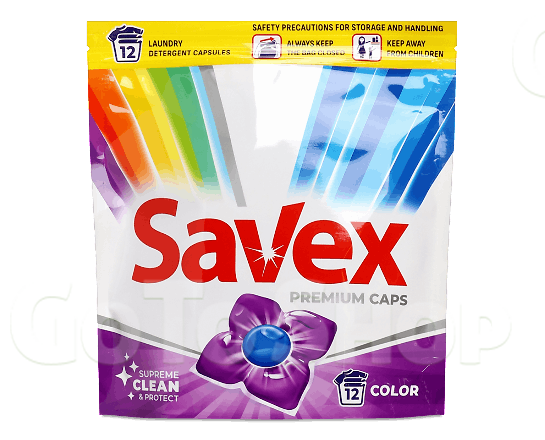 Капсули для прання Savex Super caps color, 12шт/уп