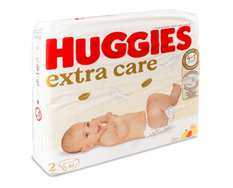 Підгузки Huggies Extra Care Mega Pack 2 (3-6 кг), 82шт
