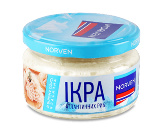 Ікра атлантичних риб Norven у білому соусі класична, 160г (160г)