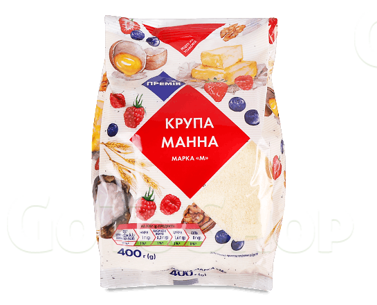 Крупа манна «Премія»® брикет, 0,4кг