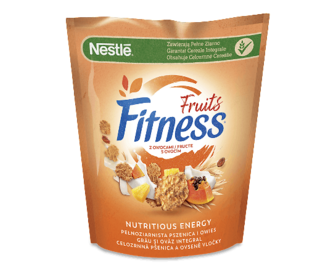Пластівці Nestle Fitness Fruits з цільної пшениці, 225г