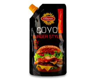 Соус Olkom Burger Style майонезний 30% д/п, 180г