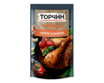 Маринад «Торчин» томати та базилік, 160г