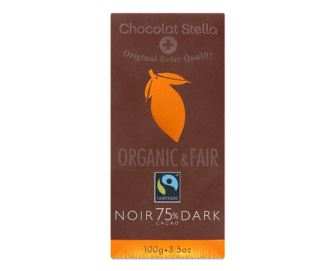 Шоколад чорний Chocolat Stella органічний 75%, 100г