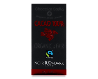 Шоколад чорний Chocolat Stella з ваніллю 100% органічний, 70г