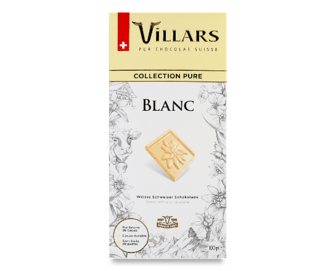 Шоколад білий Villars з ваніллю, 100г