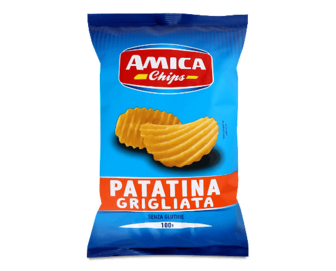 Чипси Amica картопляні рифлені з сіллю, 100г