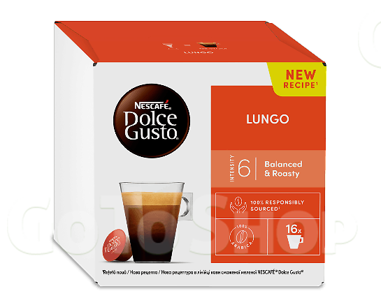 Кава мелена Dolce Gusto Lungo смажена, 16*5,6г