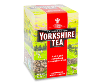 Чай чорний Yorkshire Tea, 20*3,125г (20*3,125г)