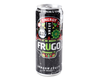 Напій енергетичний Frugo Wild Punch Black безалкогольний з/б, 0,33л