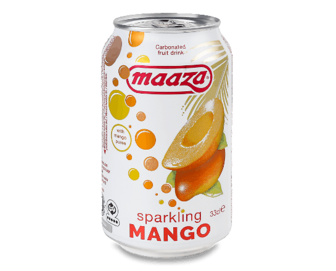 Напій соковий Maaza «Манго» газований з/б, 0,33л