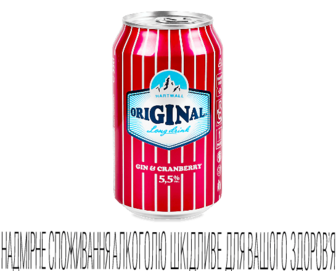 Напій слабоалкогольний Long Drink Gin Cranberry, 0,33л (0,33л)
