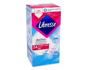 Прокладки гігієнічні Libresse Dailies Fresh Extra Long, 24шт