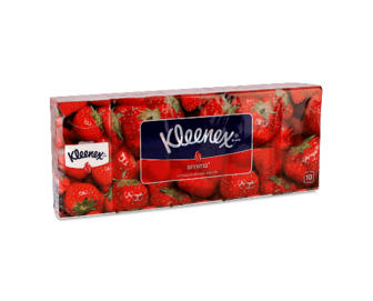 Хустинки носові Kleenex Veltie Полуниця, 10шт/уп