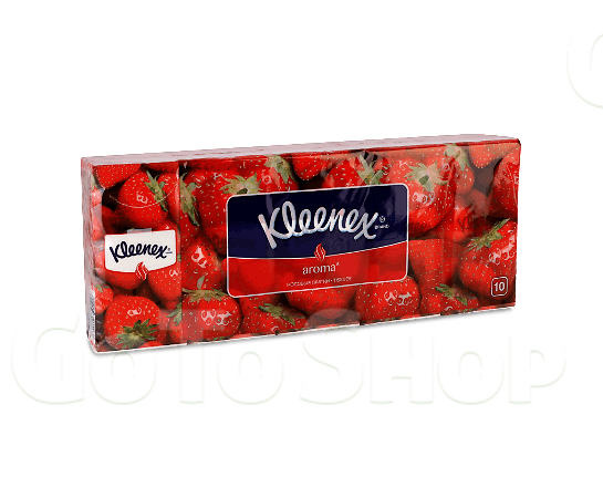 Хустинки носові Kleenex Veltie Полуниця, 10шт/уп