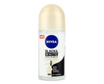 Дезодорант Nivea «Невидимий гладкий шовк чорне і біле», 50мл