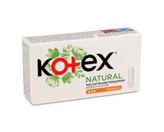 Тампони Kotex Natural Нормал, 16шт (16шт)