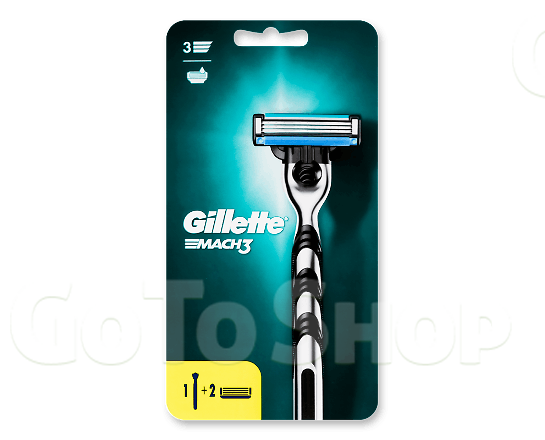 Бритва Gillette Mach 3 з 2 змінними касетами, шт