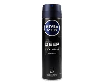 Дезодорант-спрей Nivea Men Deep Black Charcoal, 150мл