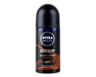 Дезодорант кульковий Nivea Men Deep Black Carbon Espresso, 50мл
