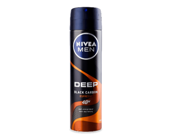 Дезодорант-спрей Nivea Men Deep Black Carbon Espresso, 150мл