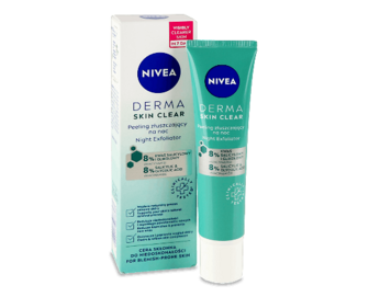 Ексфоліант для обличчя Nivea Derma Skin Clear нічний, 40мл