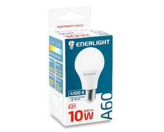 Лампа світлодіодна Enerlight A60 10 Вт 4100K E27, шт