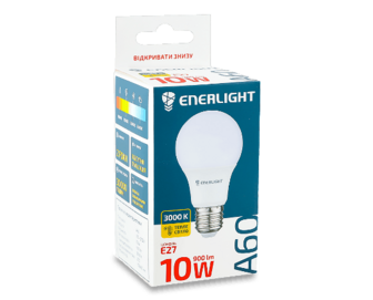 Лампа світлодіодна Enerlight A60 10 Вт 3000K E27, шт