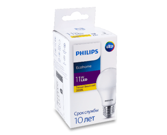 Лампа Philips Ecohome LED Bulb 11W 3000K E27, шт