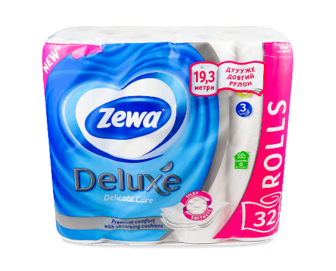Папір туалетний Zewa Deluxe білий, 32шт