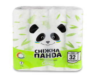 Папір туалетний «Сніжна панда» «Класік» 2-шаровий, 32шт
