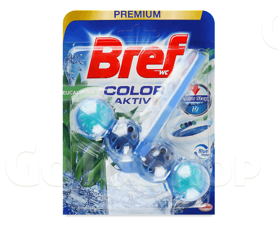 Блок туалетний Bref Color Activ синя вода, 50г