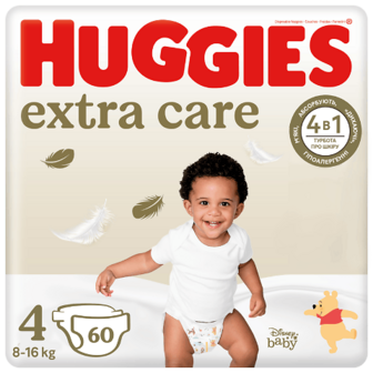Підгузки Huggies Extra Care Mega 4 ( 8-16 кг) 60шт