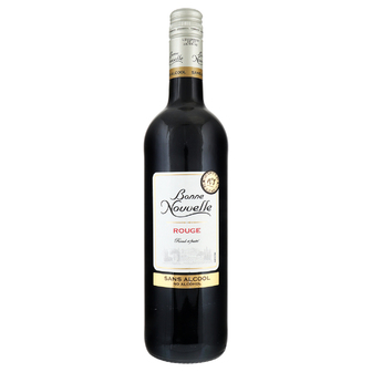 Напій безалкогольний на основі вина Bonne Nouvelle червоний напівсолодкий 0,75л