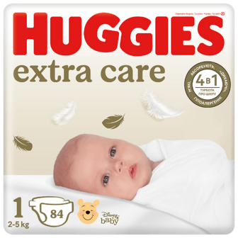 Підгузки Huggies Extra Care Mega 1 (2-5 кг) 84шт
